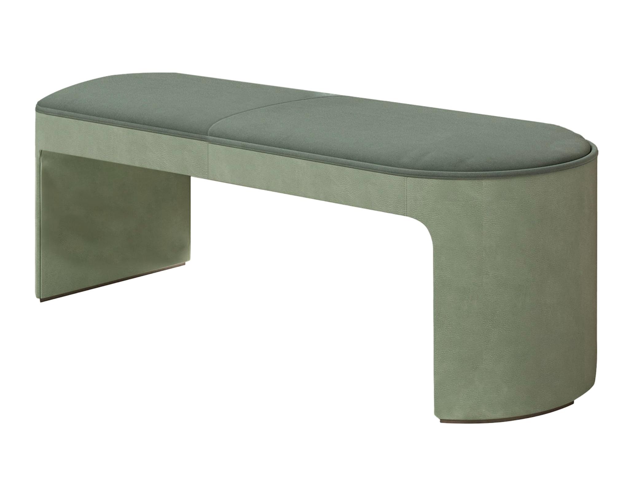 Velvet & Leather Bench