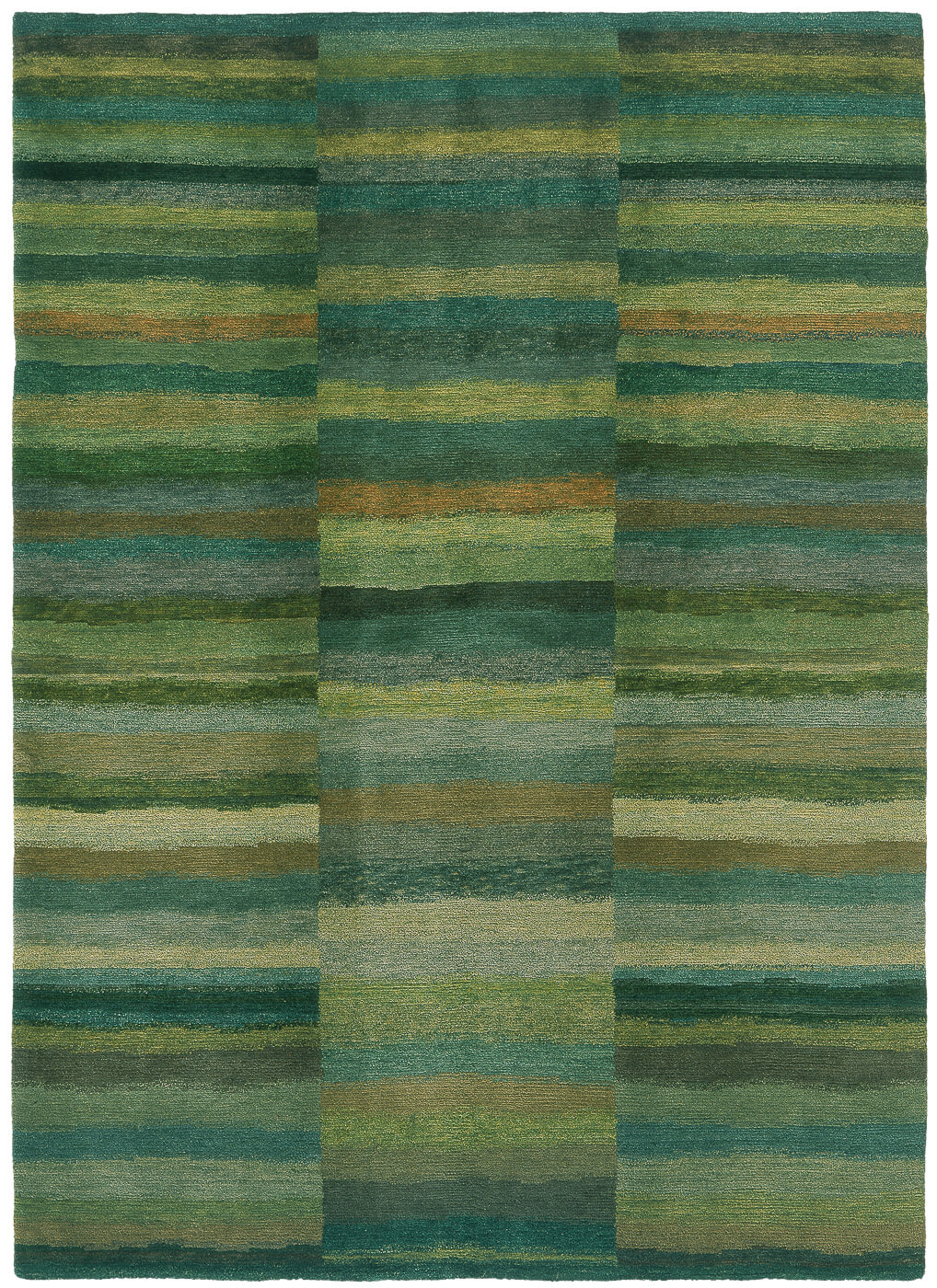 Hand-woven Green Line Luxury Rug ☞ Size: 300 x 400 cm