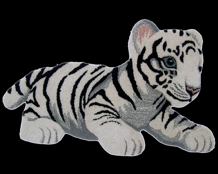 Animals Tiger Toy White Rug