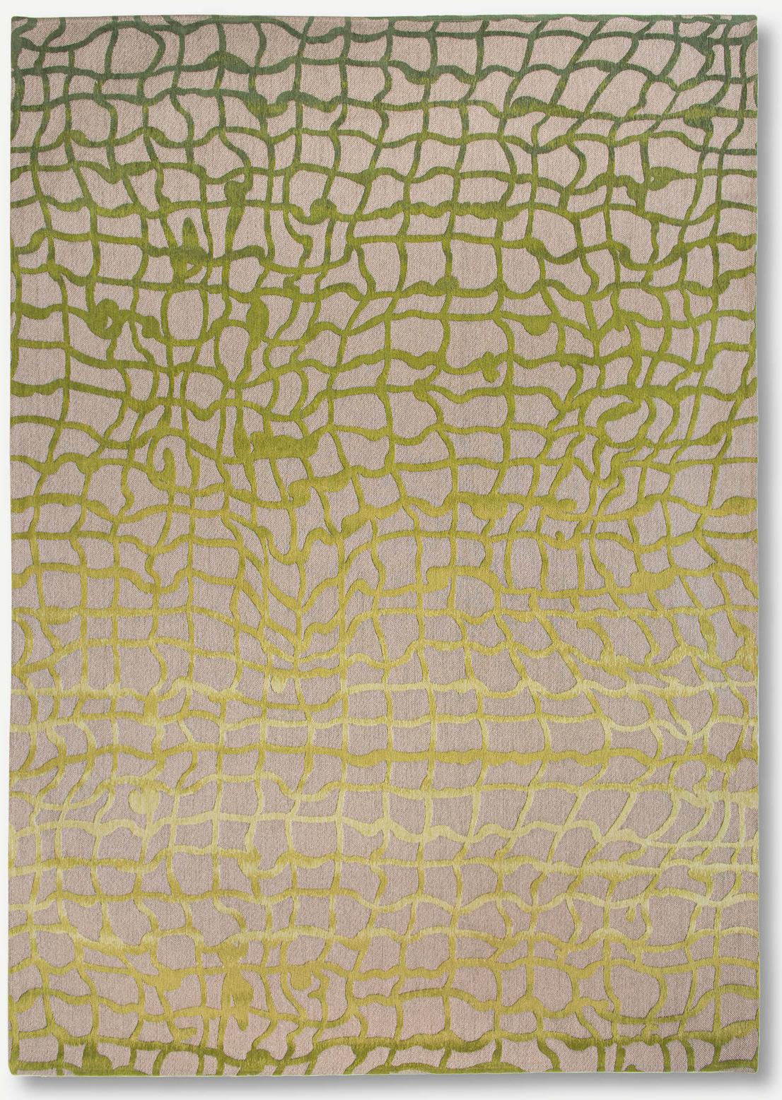 Abstract Green Flatwoven Rug ☞ Size: 140 x 200 cm