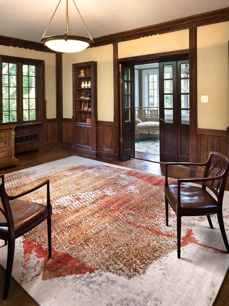 Gold Coral Handwoven Luxury Rug