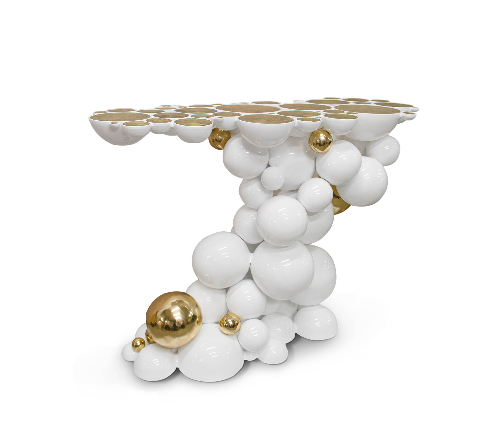 Orbit White Luxe Console