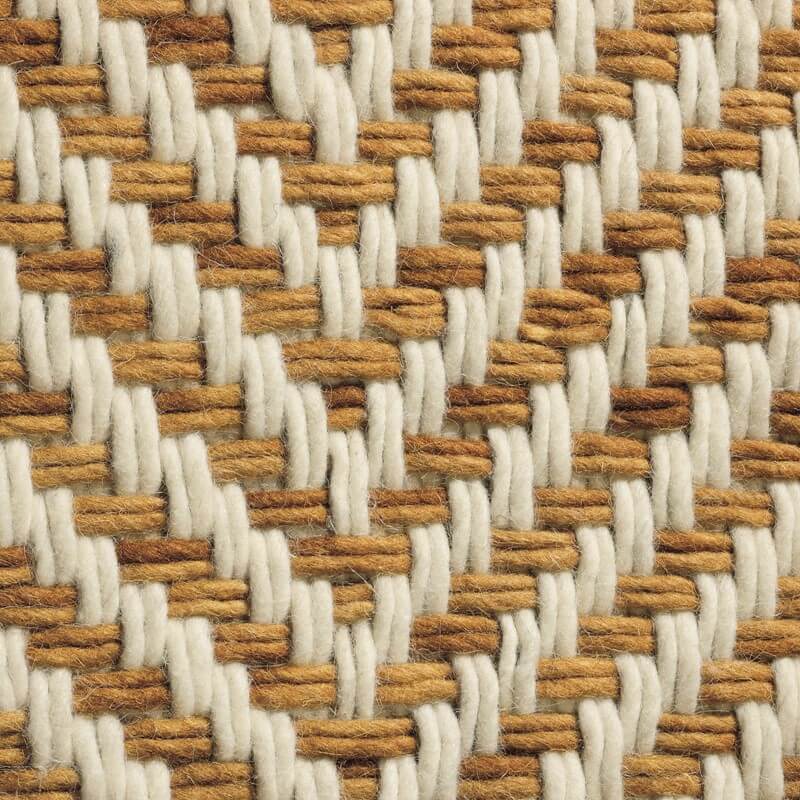 Flat Woven Brown Wool Rug