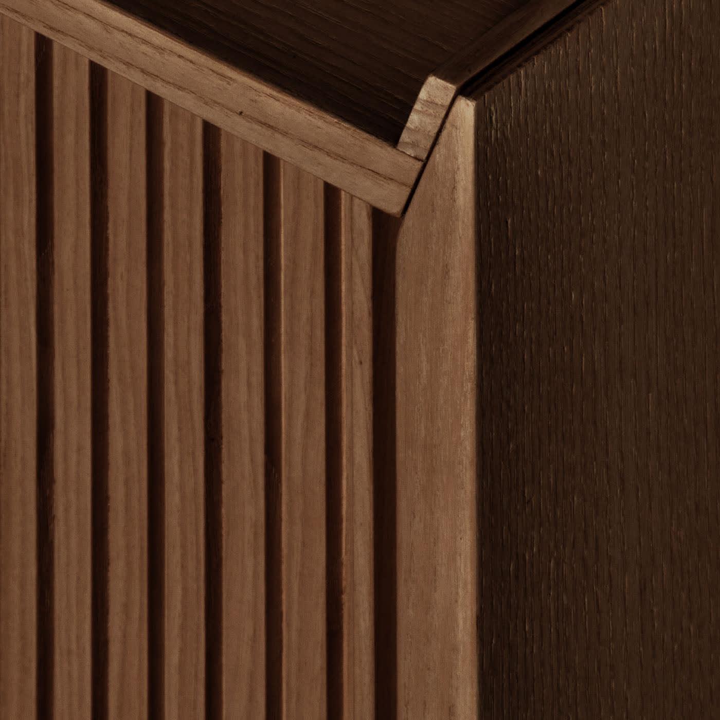 Sipario Low Brown Two-Doors Stylish Sideboard