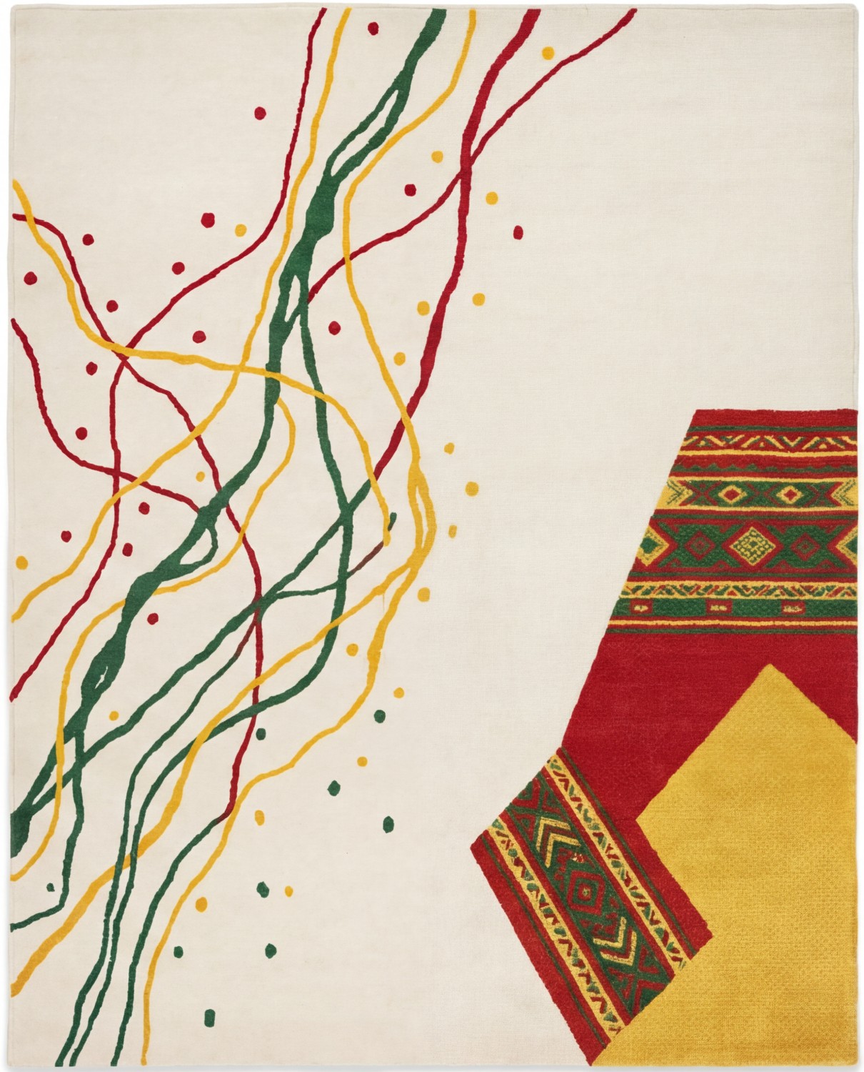 Calligraphic Paths Color Artisan Rug