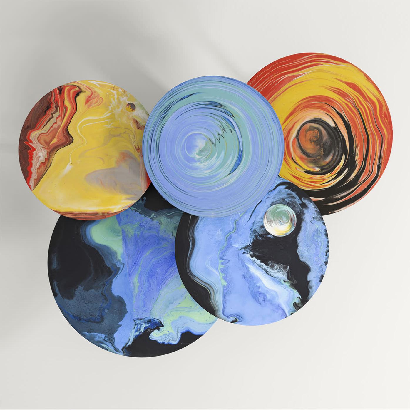 Astraliti Blue Round Coffee Table