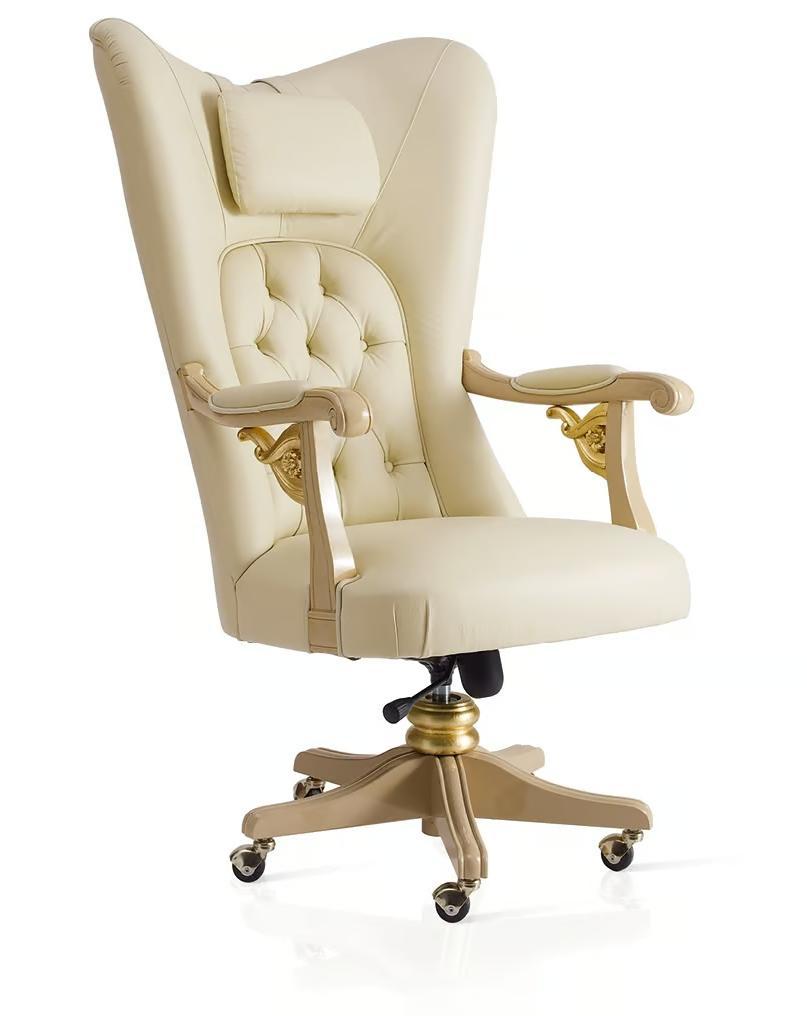 Leather Swivel Armchair