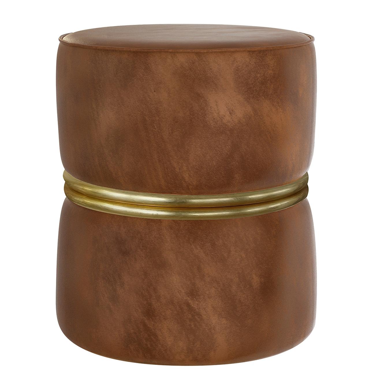 Capri Brown Handcrafted Pouf