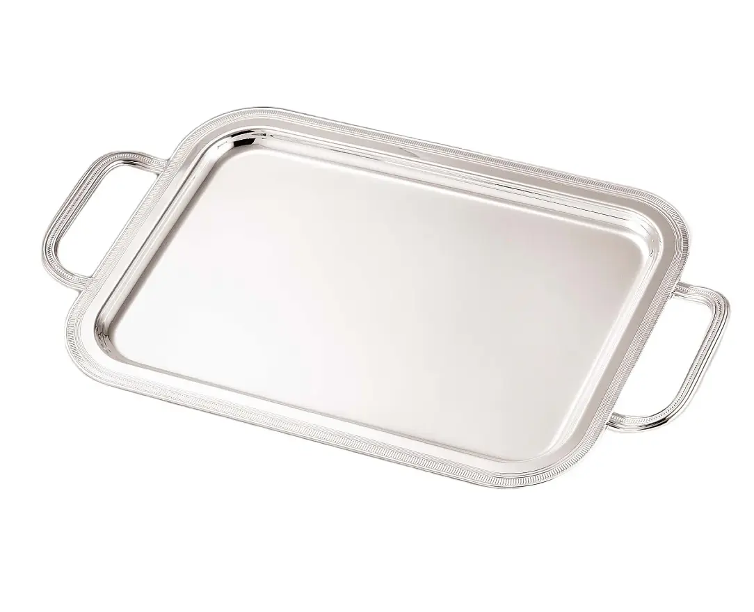 Silver-Plated Tray With Handles Medici