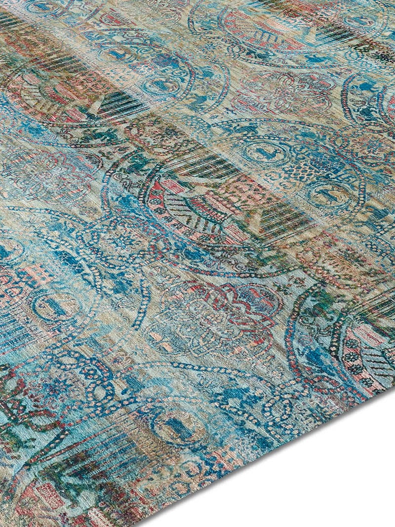 Original Hand-Knotted Wool / Silk Rug ☞ Size: 365 x 457 cm