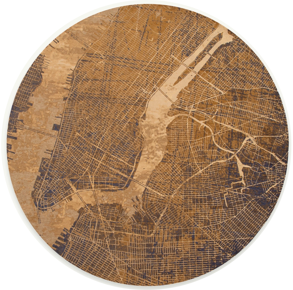 Elegant Gold Round Rug | Size: Ø 240 cm
