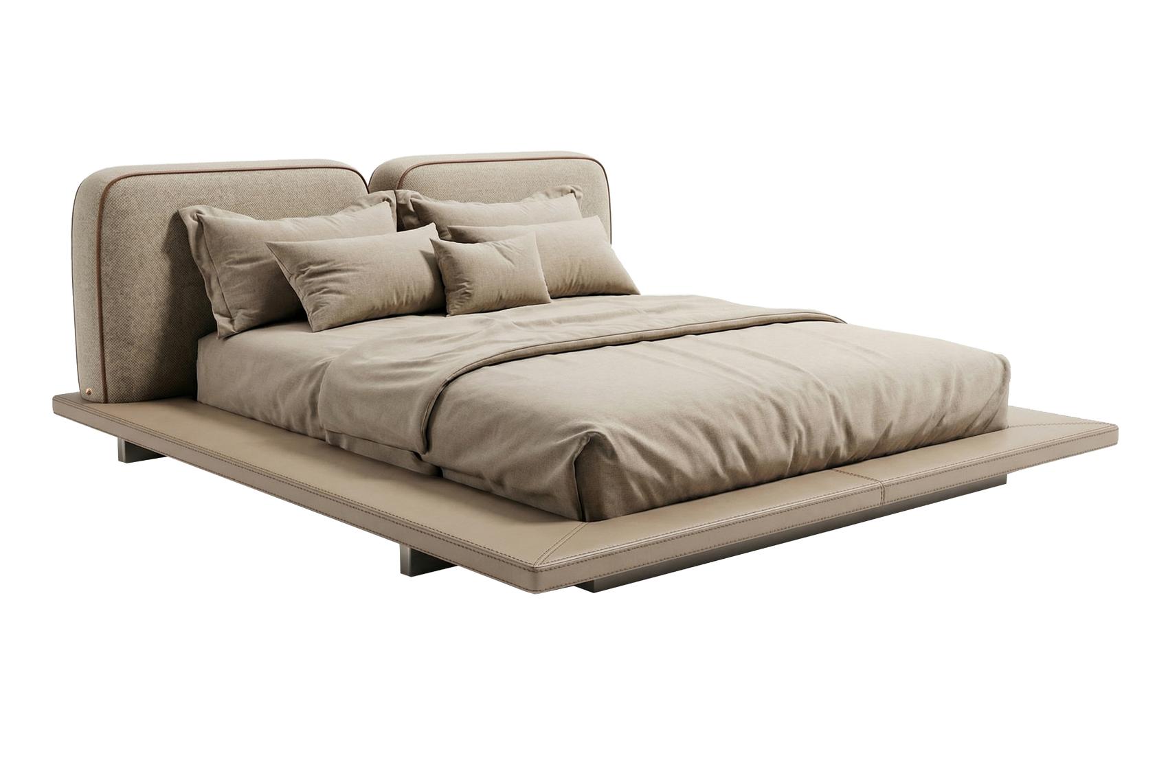 Aura Low-Profile Bed with Headboard