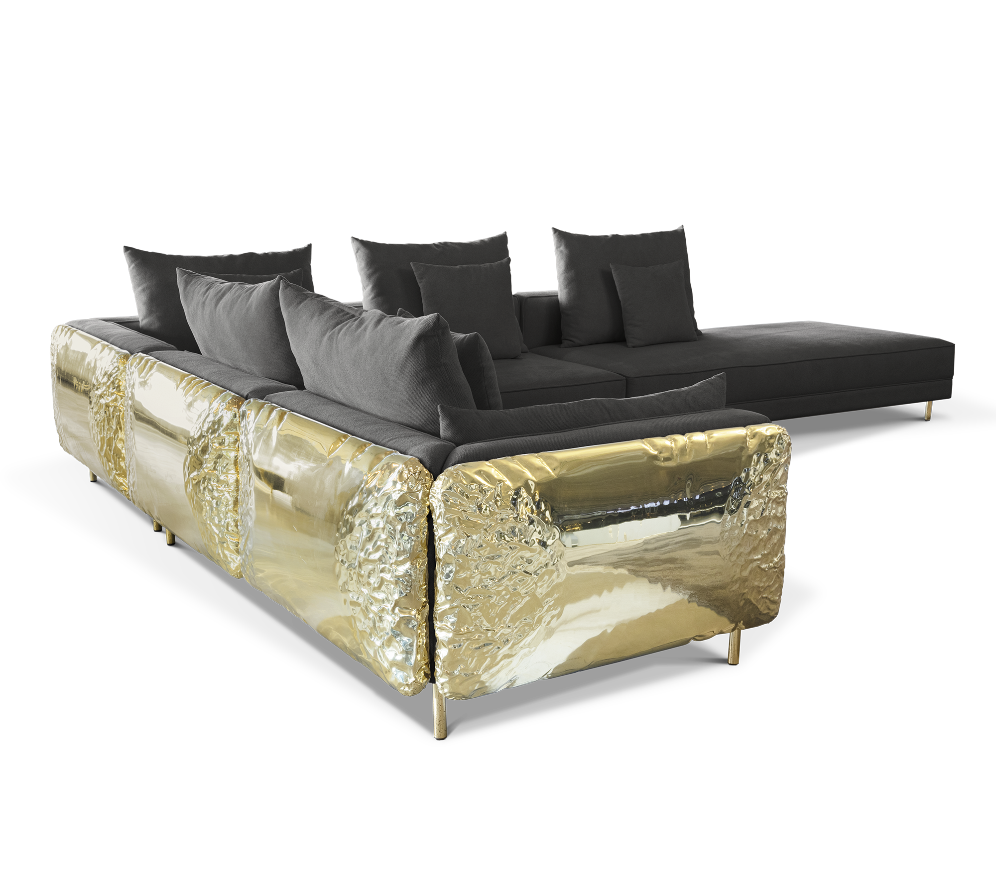 Imperia Black Modular Luxe Sofa