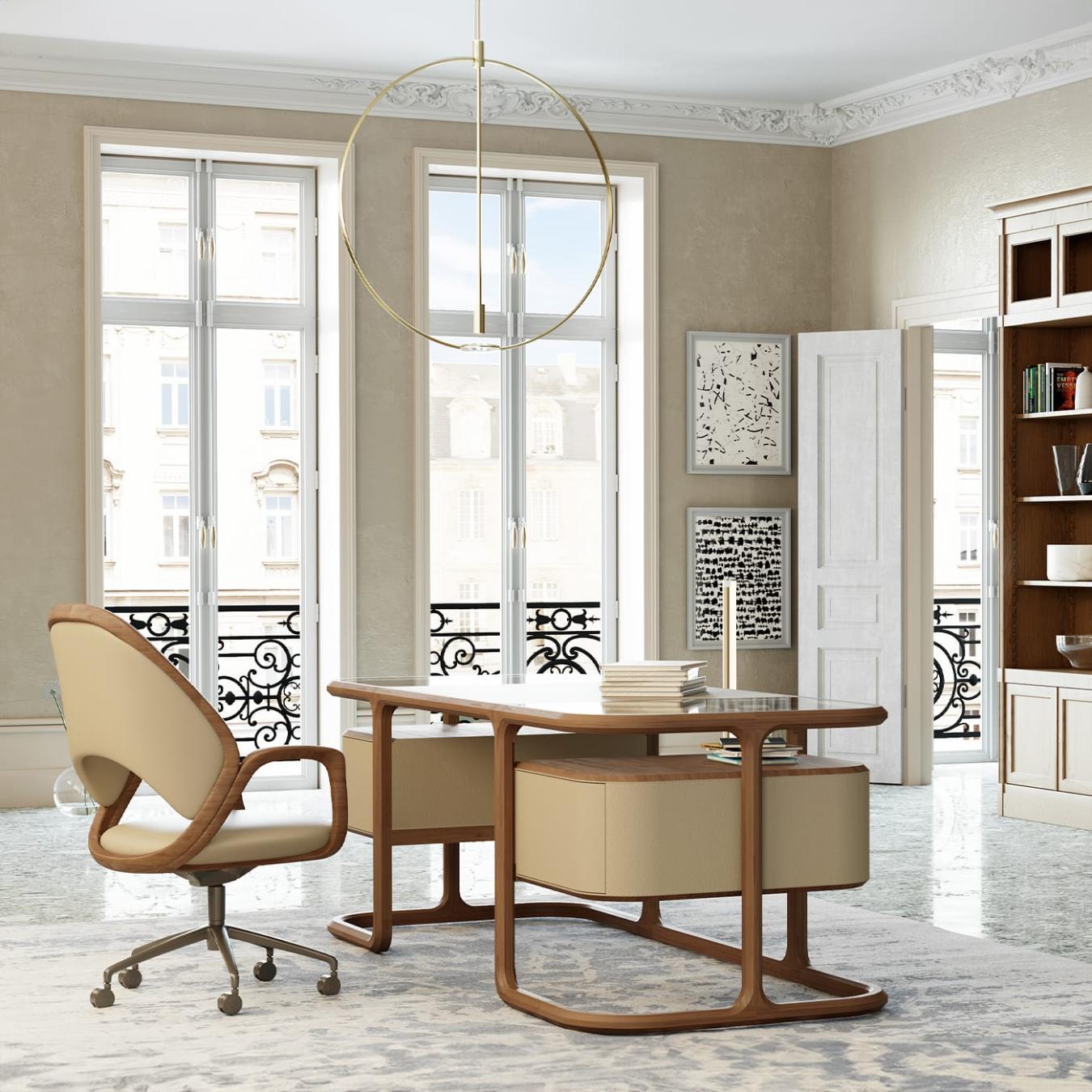 Isabel Natural Wood Artisan Desk