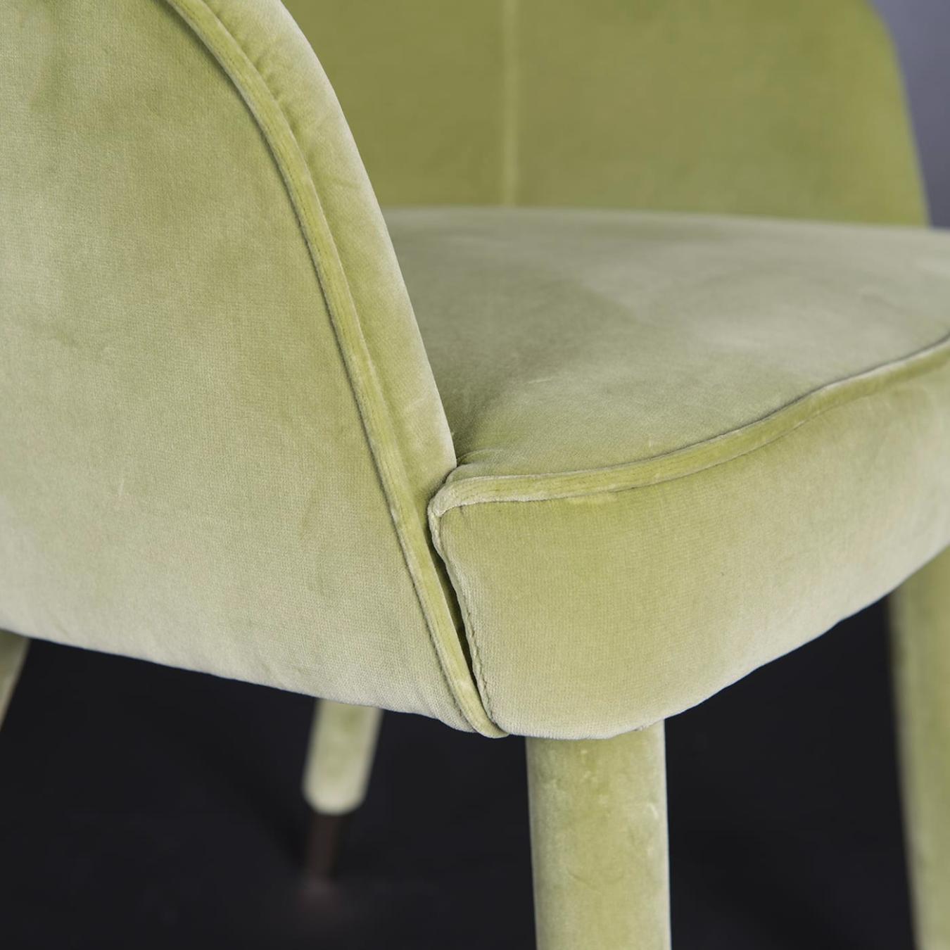 Paulette Green Armchair with Armrests