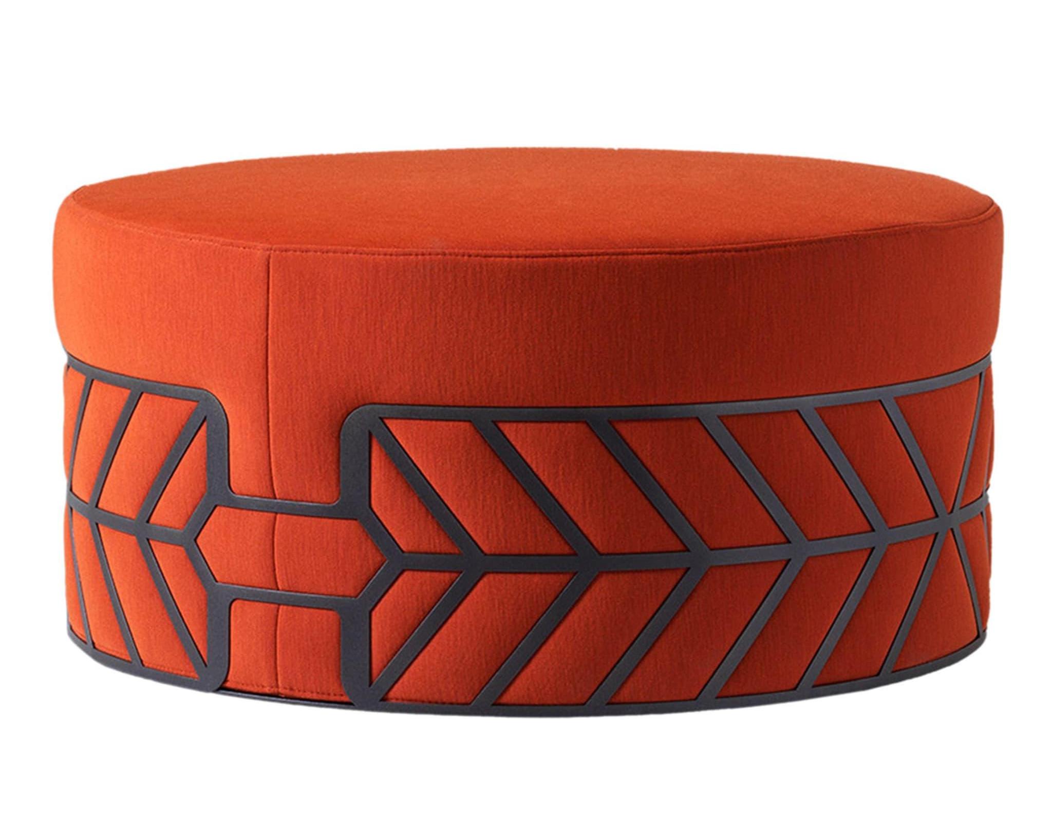 Belte Vibrant Red Italian Pouf