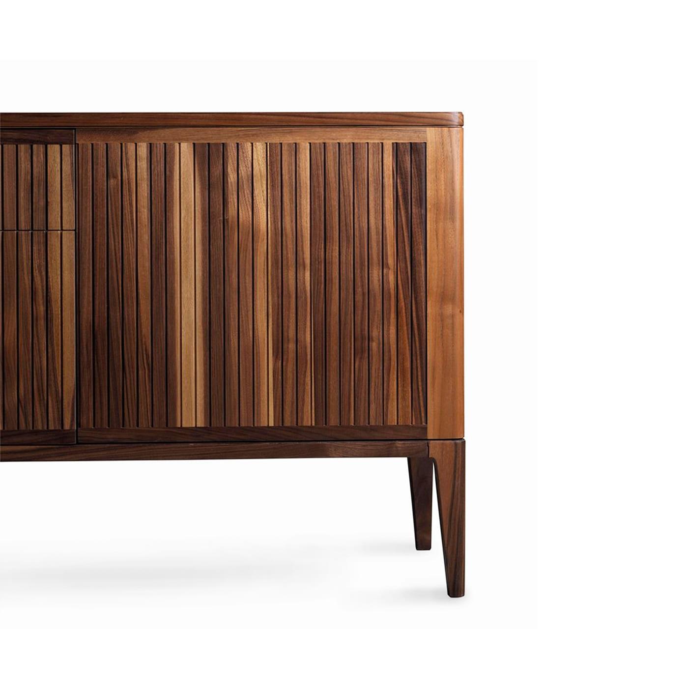 Eleva Three-Doors Brown Contemporary Sideboard