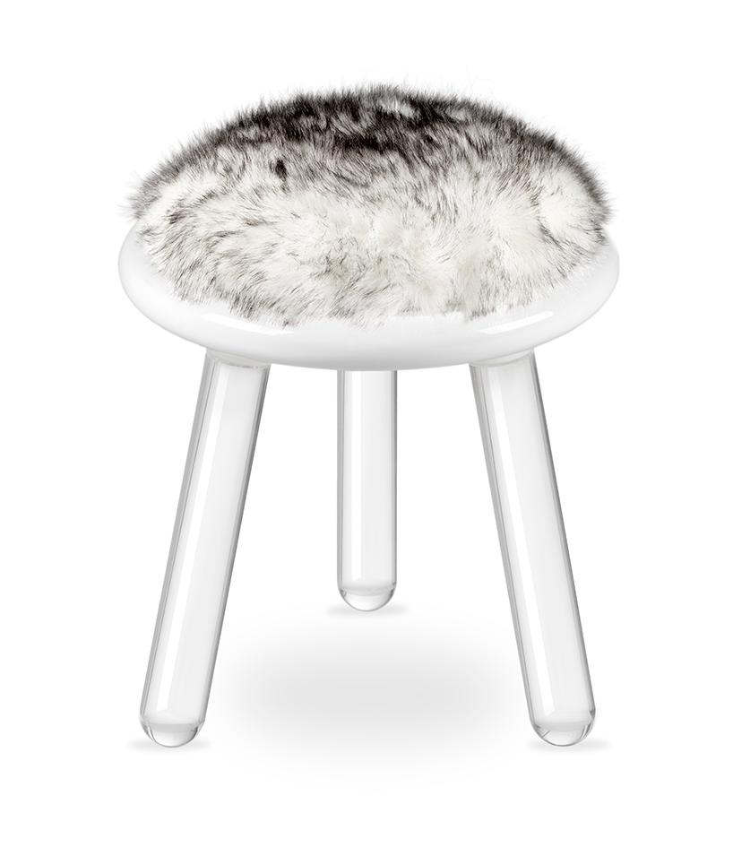 Mirage White Bear Kids Stool
