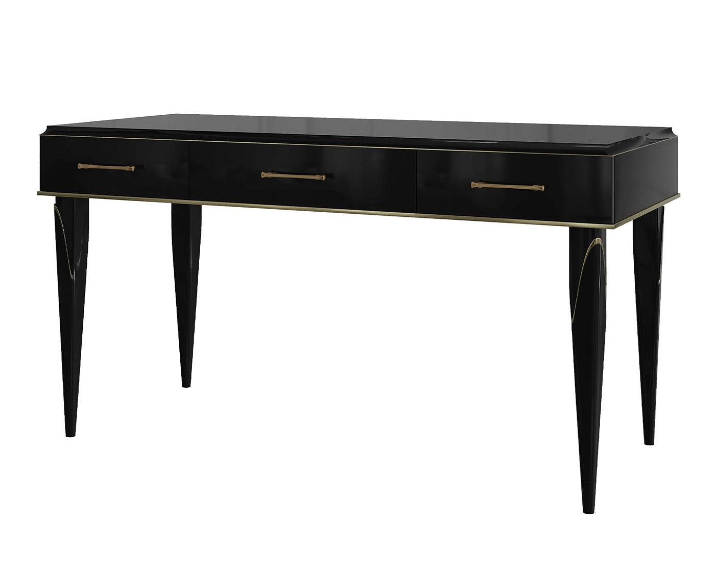 Black Console Table with Drawers