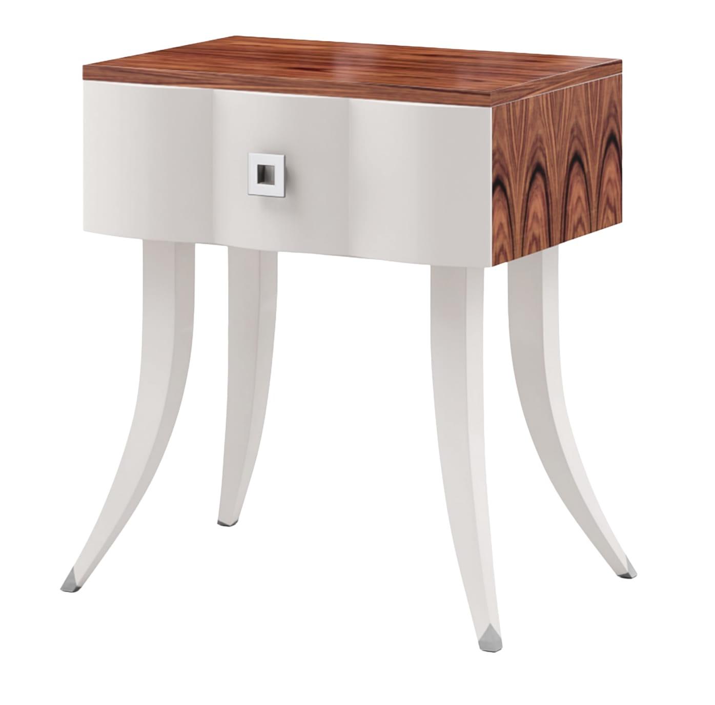 Oscar White Italian Bedside Table