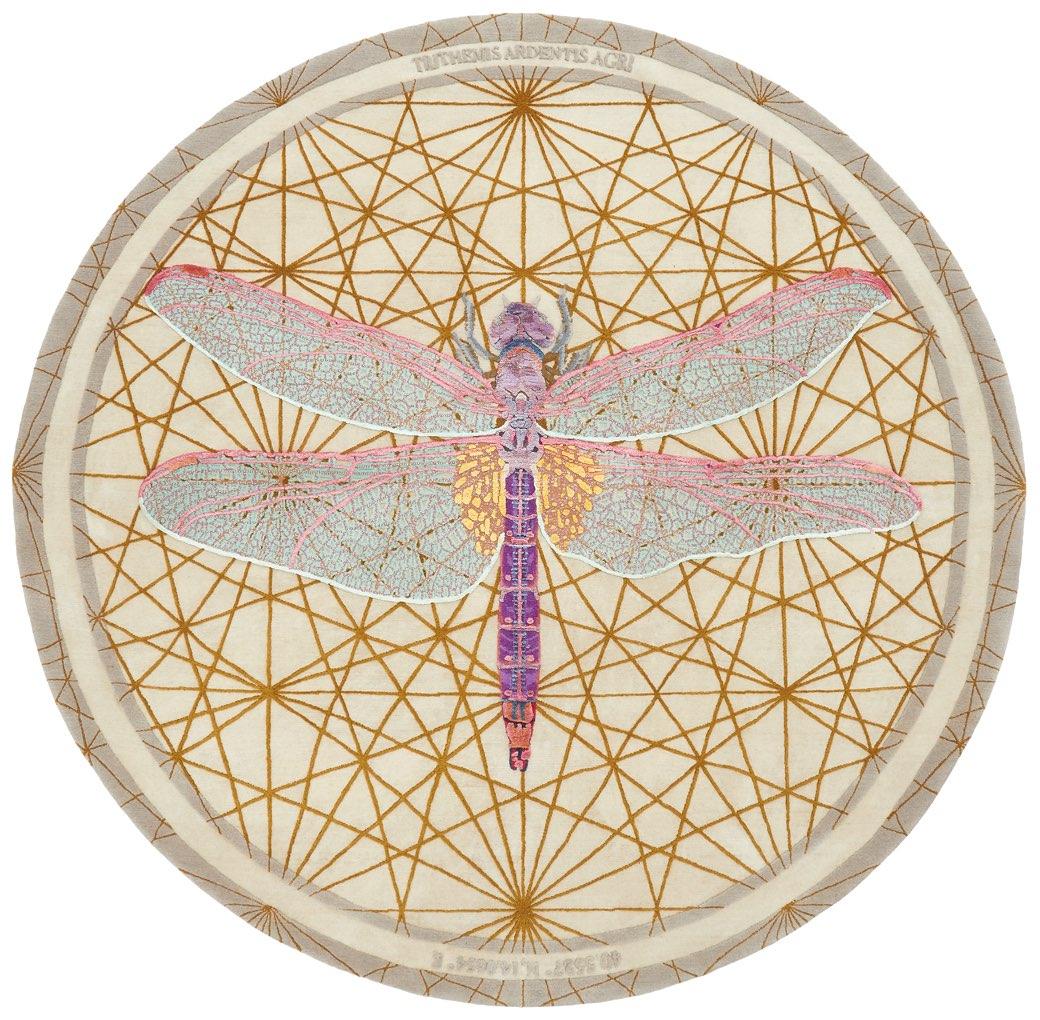 Trithemis Ardentis Agri Round Wool / Bamboo Silk Rug