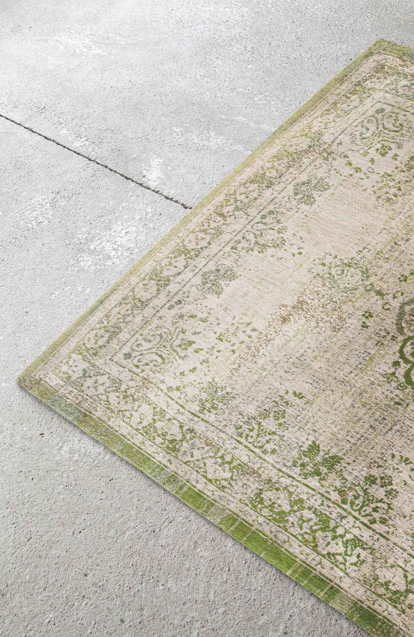Medallion Green Flatwoven Rug