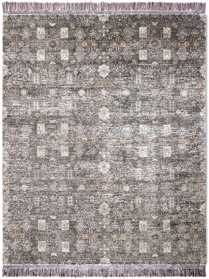 Agra Charcoal Luxury Handwoven Rug | Size: 365 x 457 cm