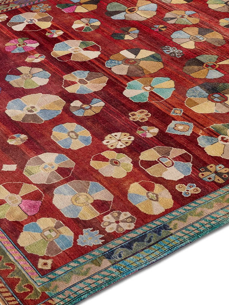 Original Natural Red Hand-Knotted Wool Rug | Size: 305 x 427 cm