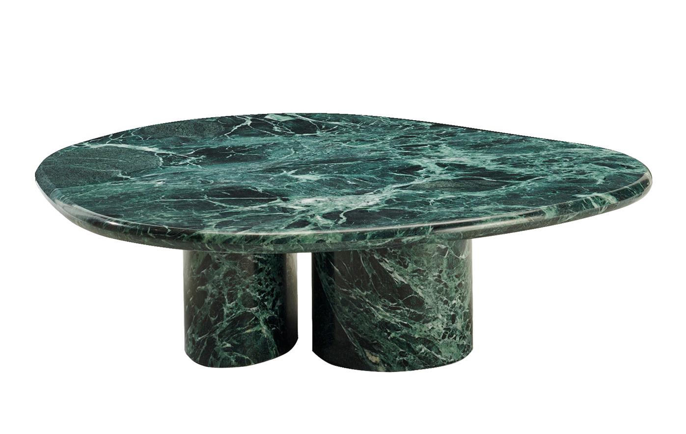 Cloud Green Marble Handcrafted Coffee Table
