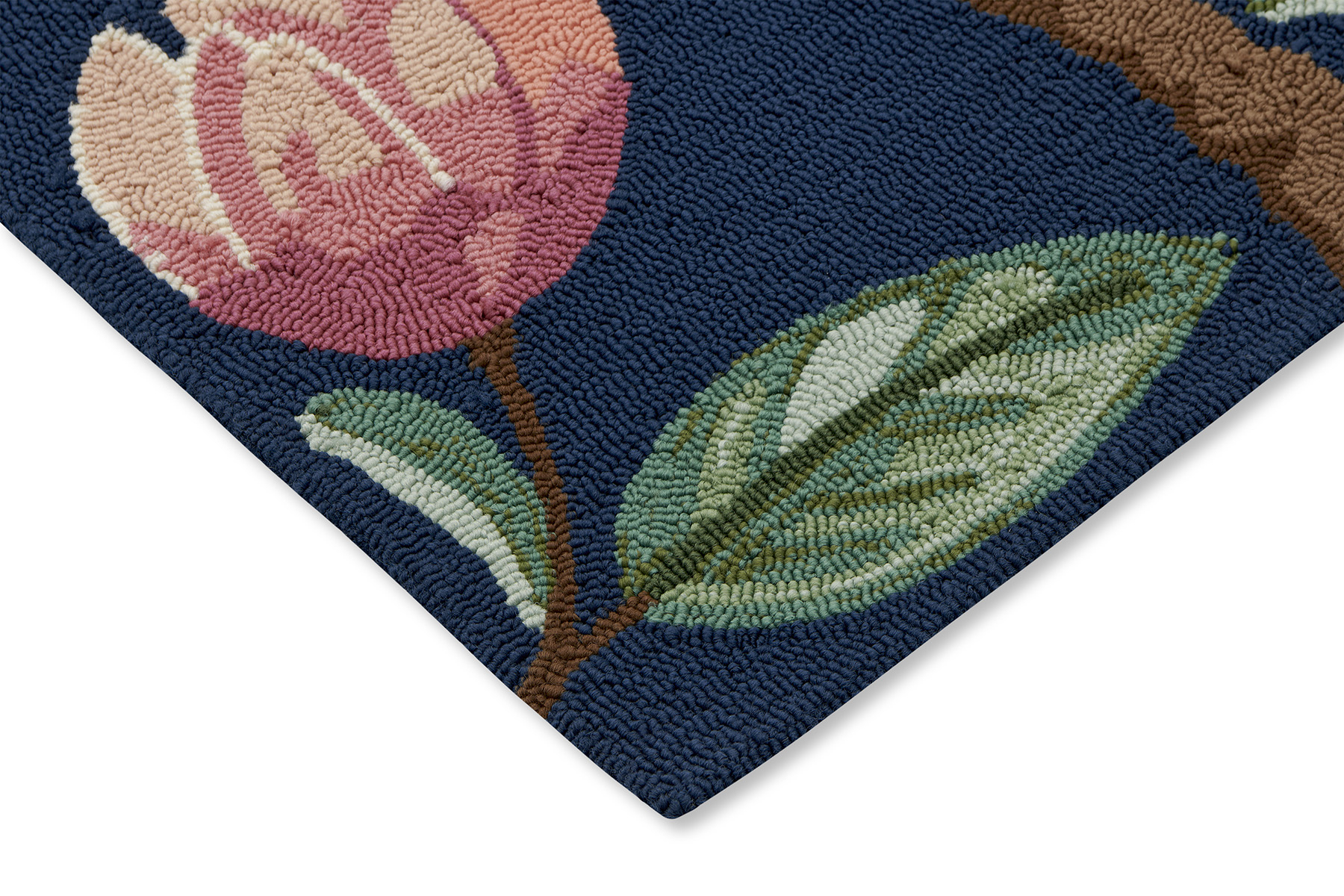 Garden Navy Outdoor Modern Hand Woven Rug