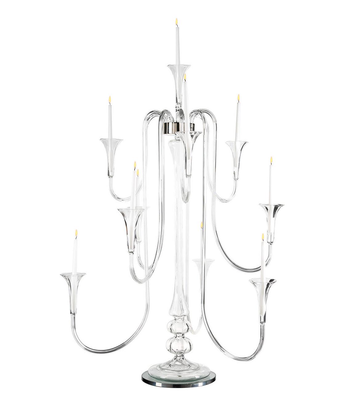 Octopus Artisan Glass Candelabra