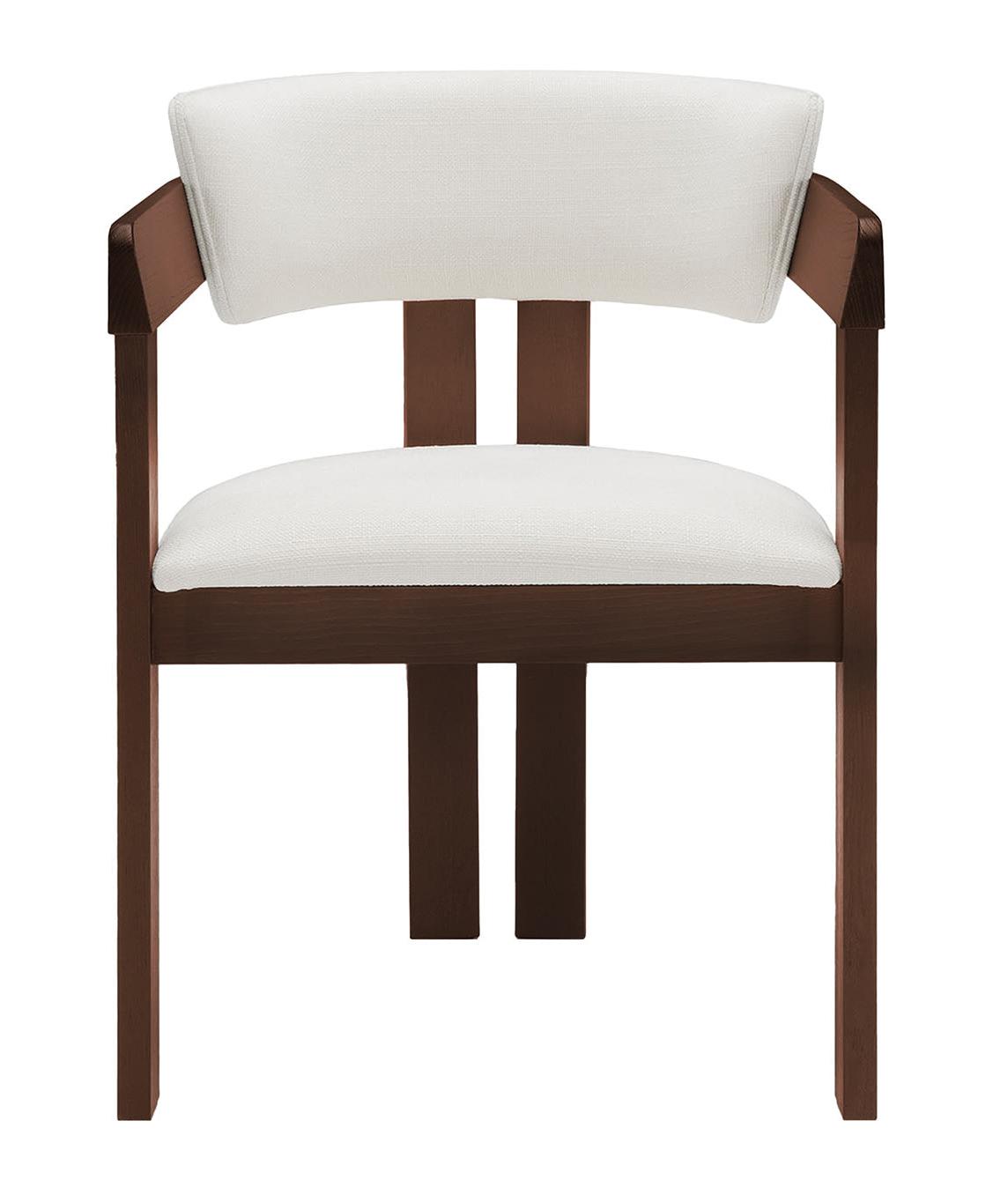 Ines Curved White Chair