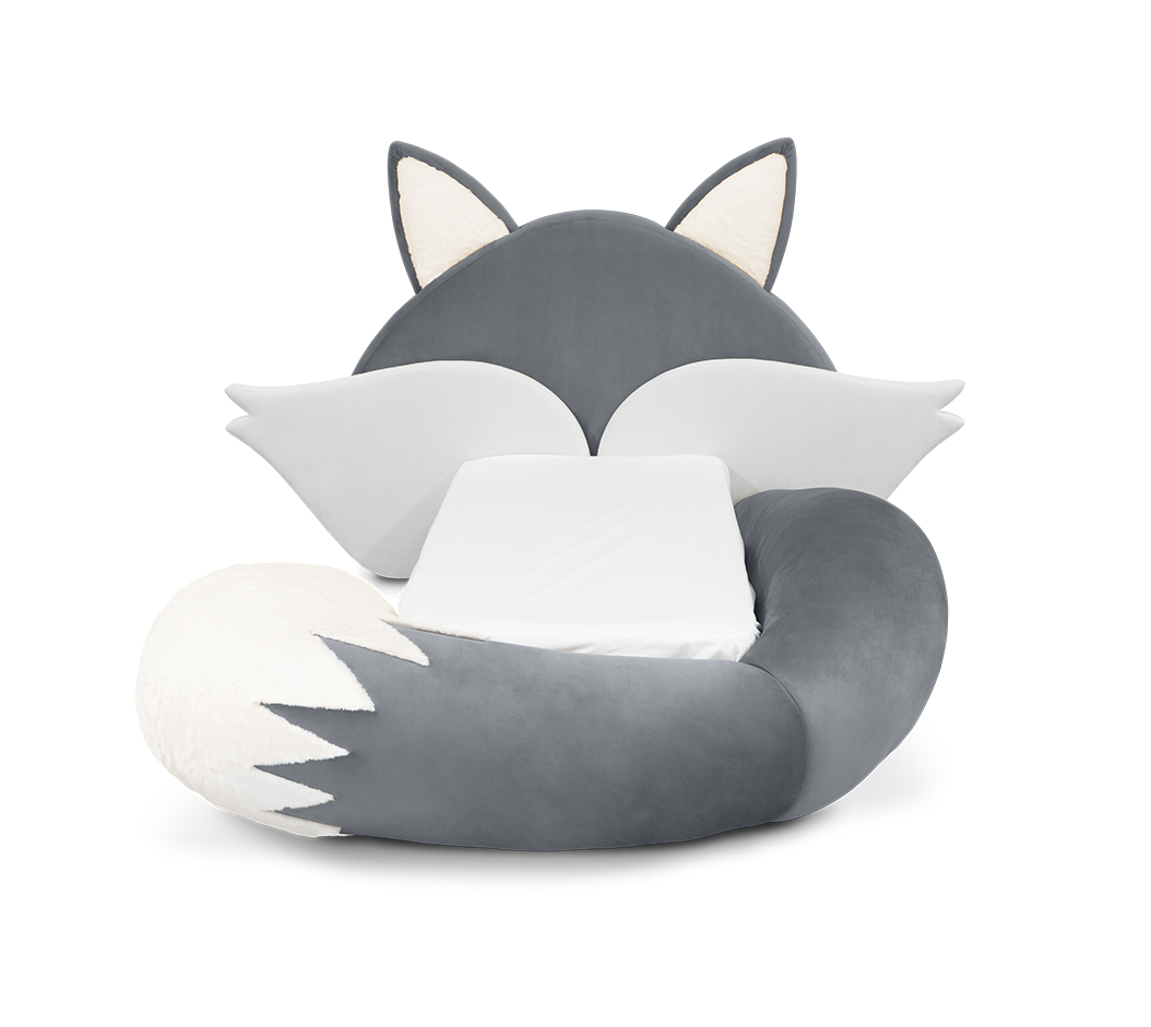 Fox Grey Kids Bed