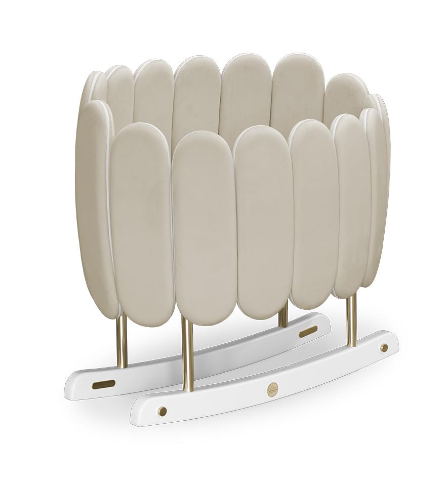Lotus Gentle Beige Rocking Crib