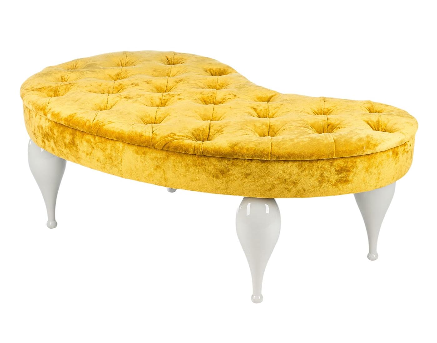 Carlos Mustard Velvet Bench