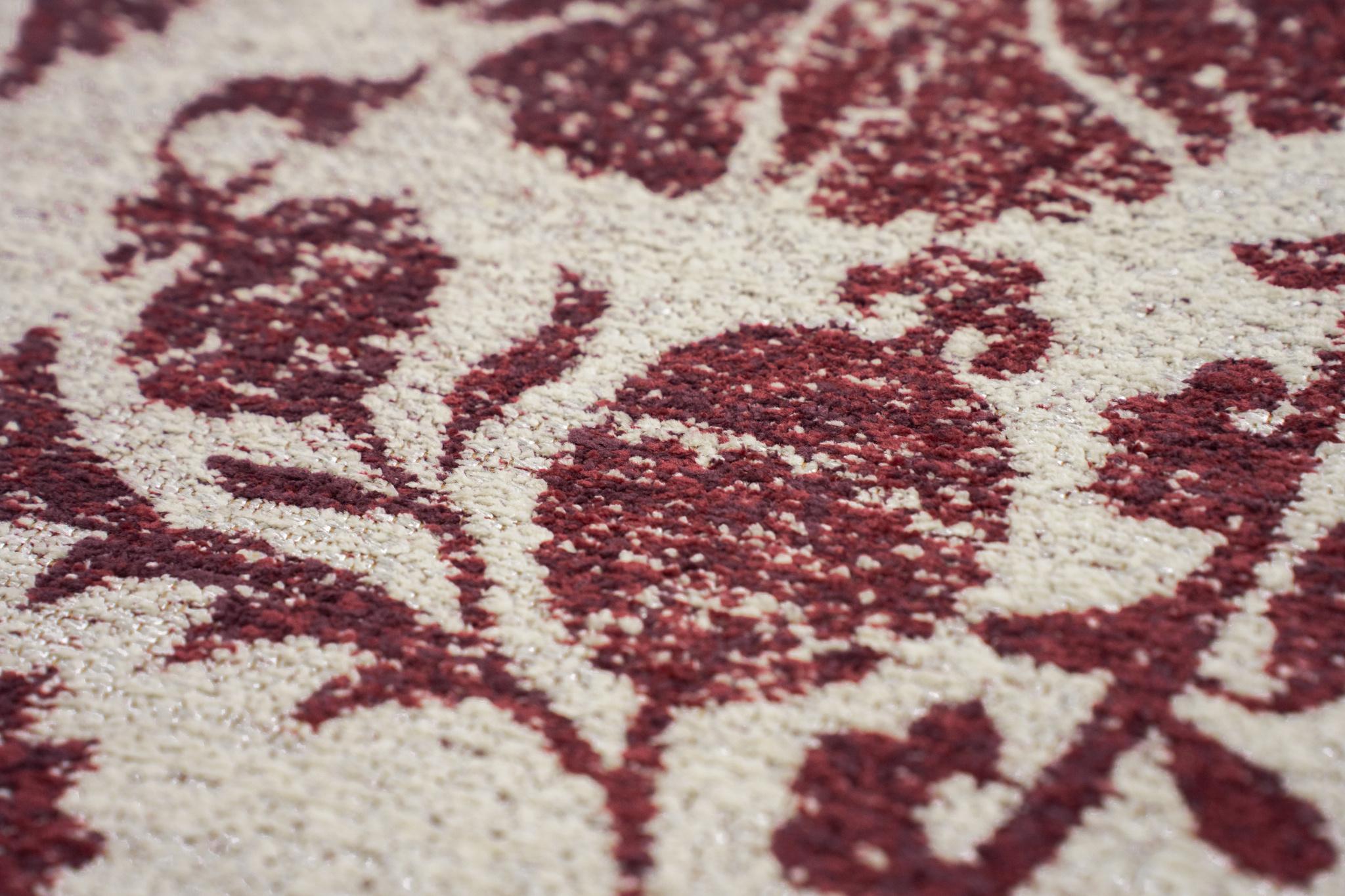 Burgundy Suzani Embroidered Rug | Size: 240 x 340 cm