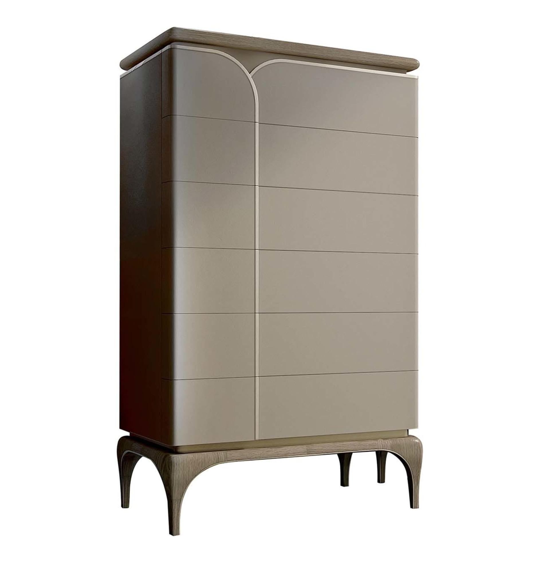 Beige Luxury Tall Chest of Drawers
