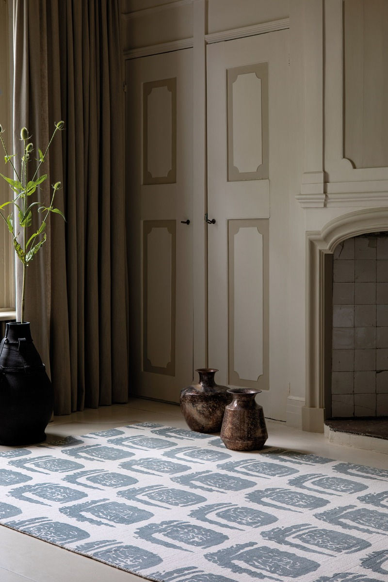 Woodblock Grey Designer Rug | Size: 250 x 350 cm