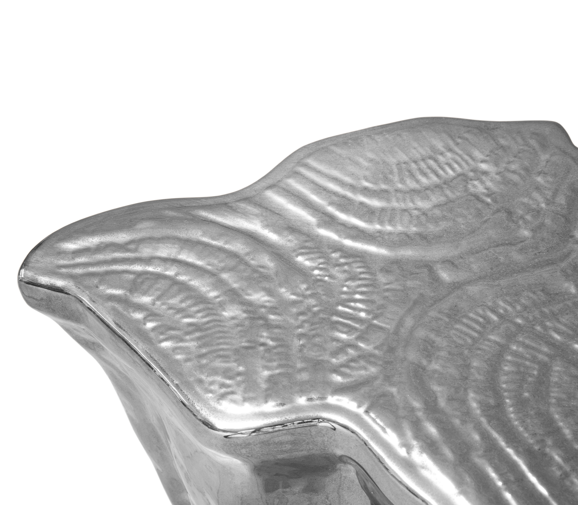 Horizon Silver Ceramic Designer Side Table