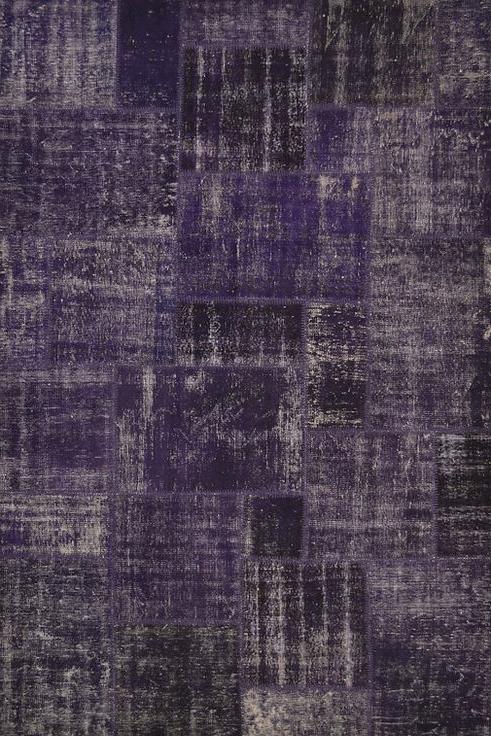 Dark Purple Patchwork Luxury Rug