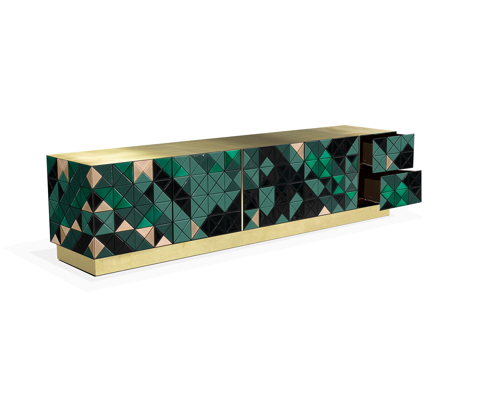 Mosaic Green TV Designer Cabinet