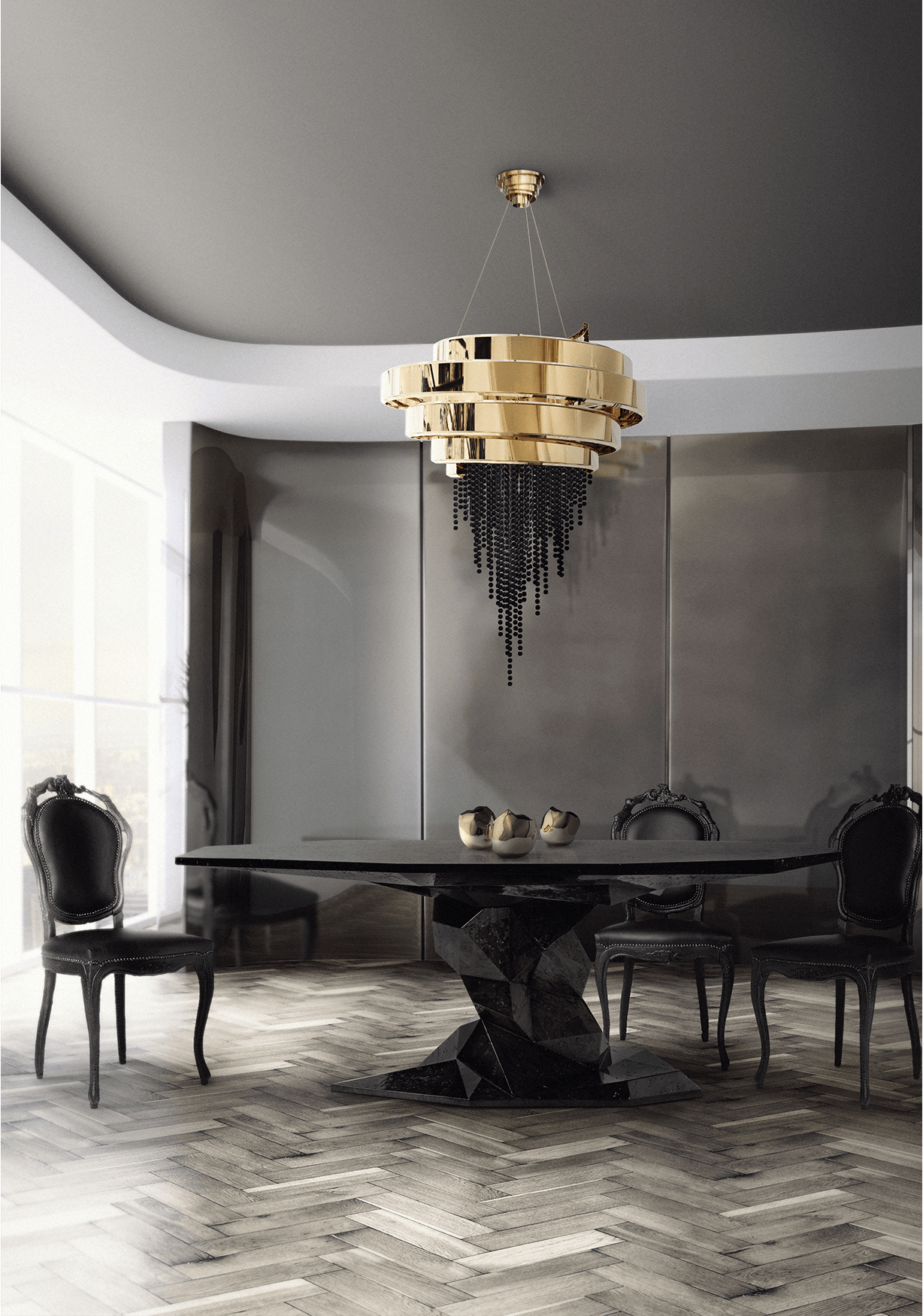 Black Luxe Dining Table