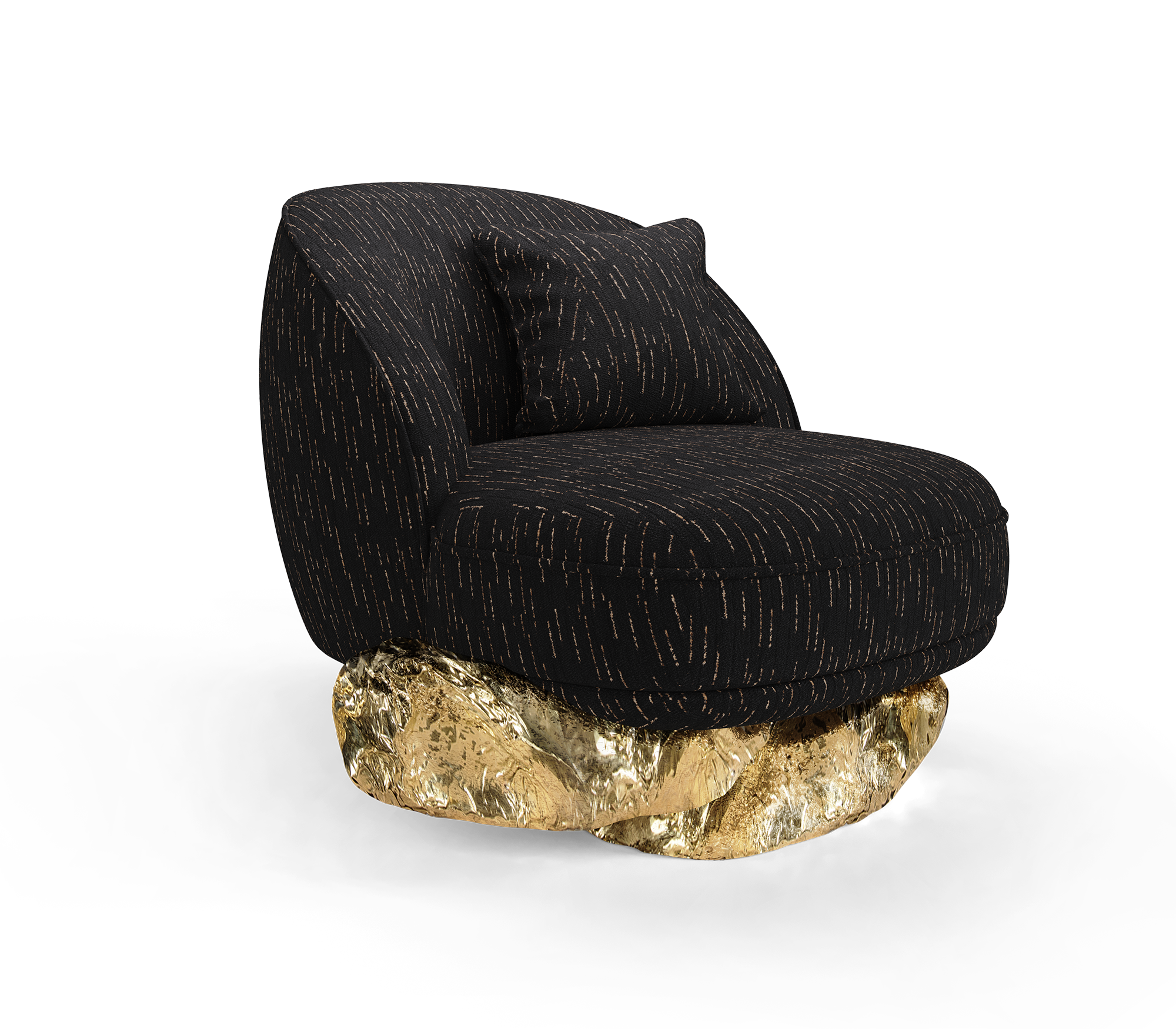 Angora Black Designer Armchair