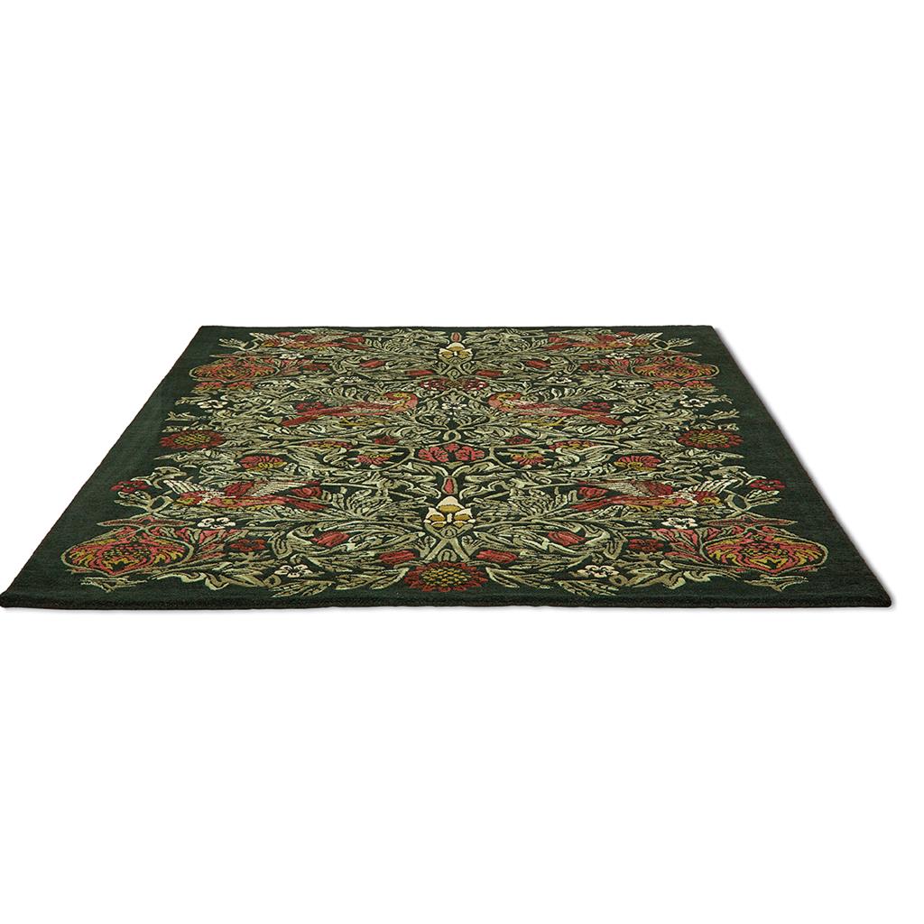 Bird Green Designer Rug | Size: 250 x 350 cm