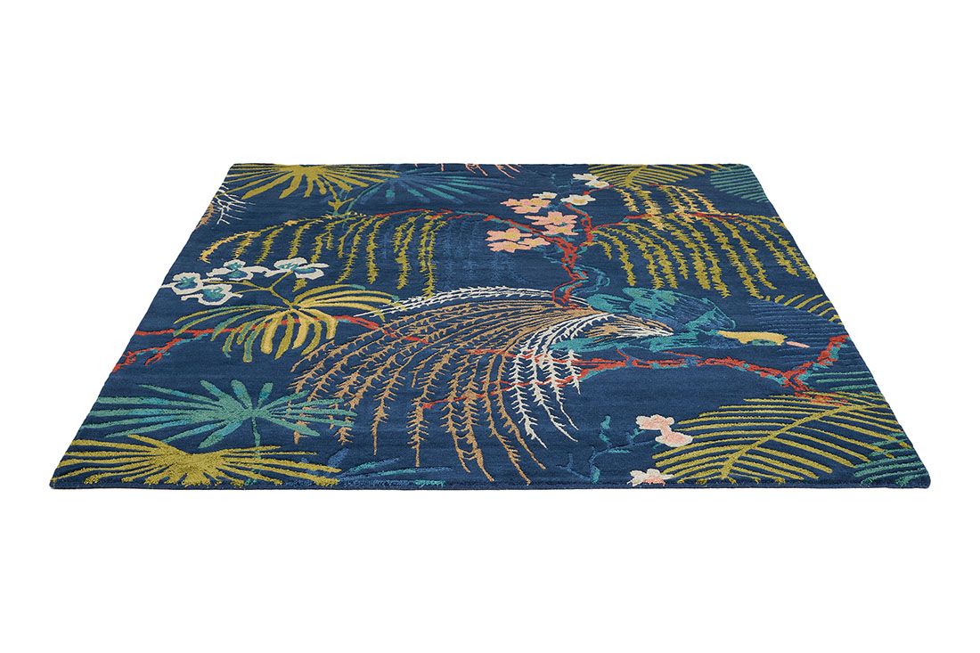 Tropical Night Wool Handwoven Rug