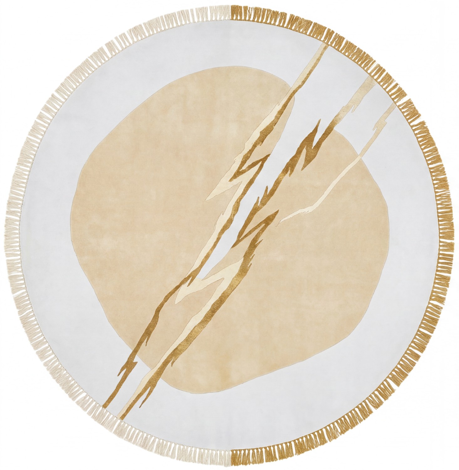 Lightning Crest Ivory Designer Rug