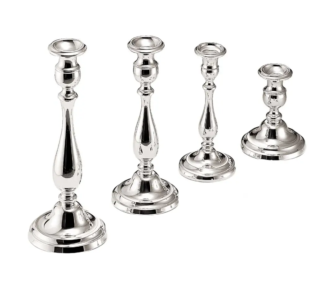 English Silver-Plated Candle Holder