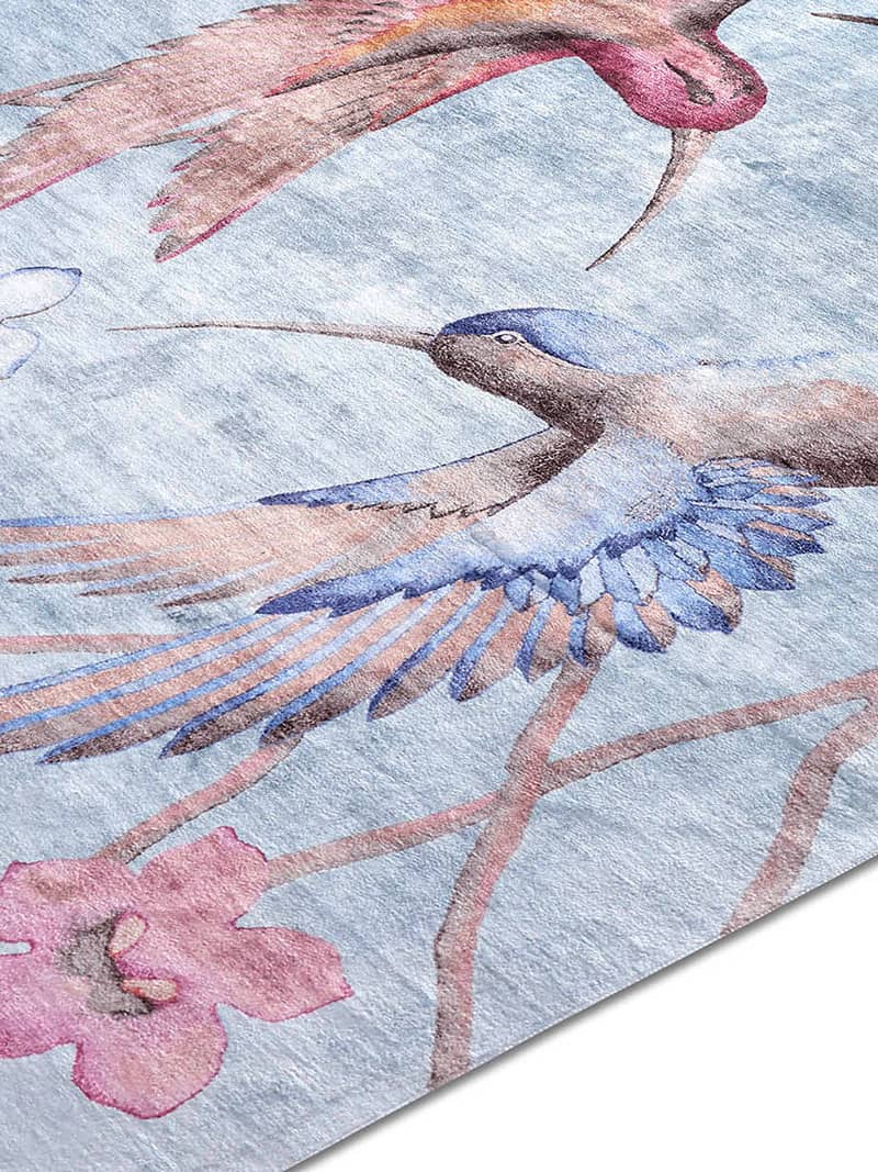 Hummingbirds Handmade Luxury Rug