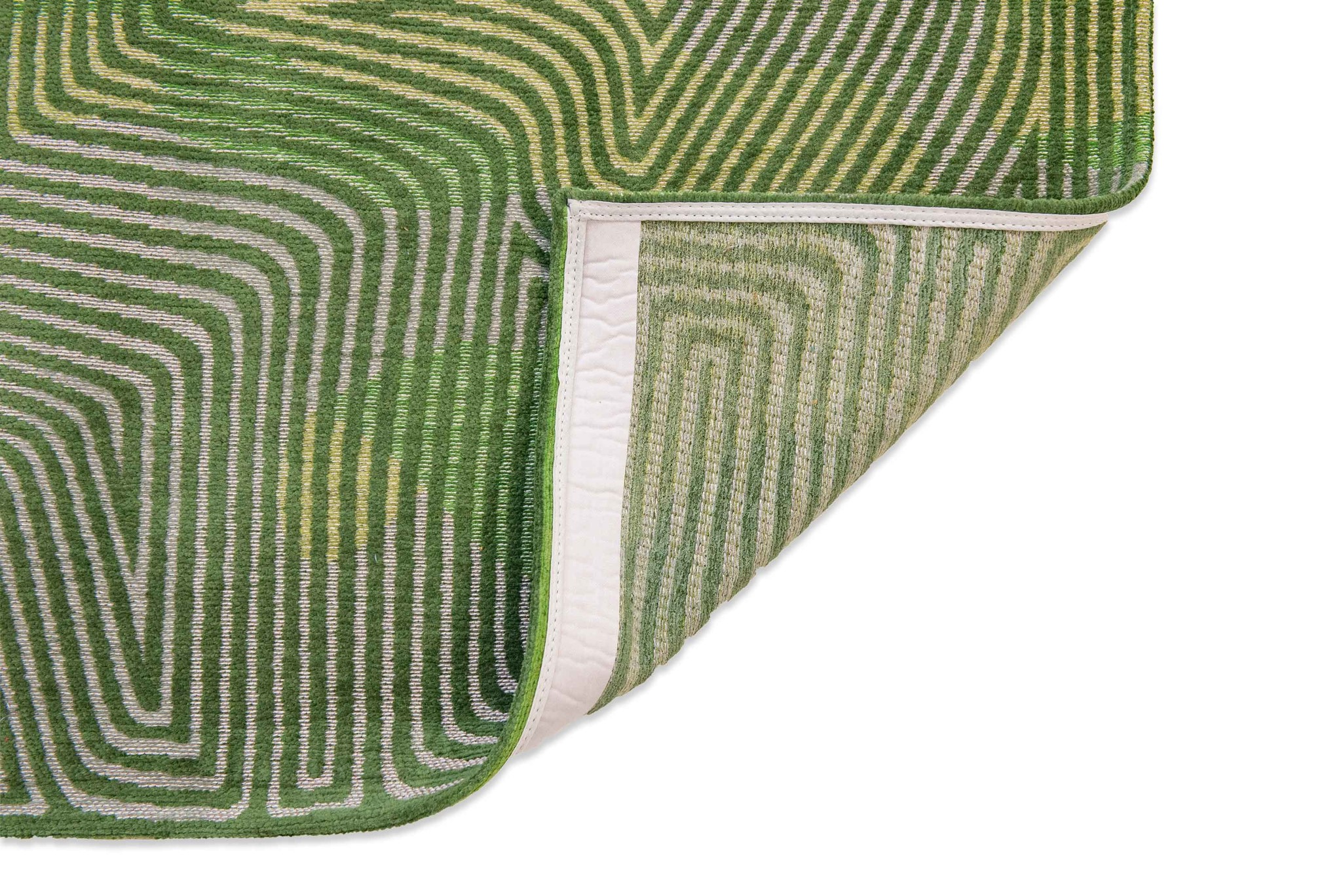 Green Waves Belgian Flatwoven Rug ☞ Size: 170 x 240 cm