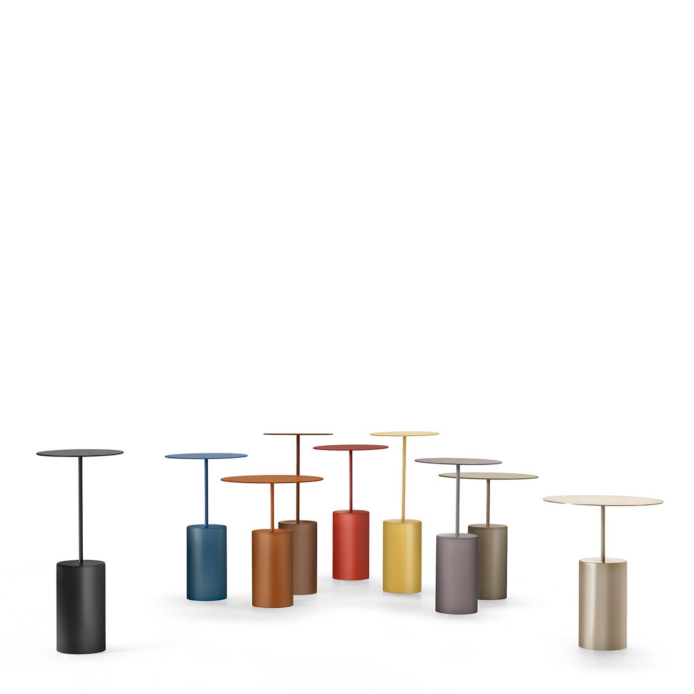 Cocktail Artisan Round Blue Side Table